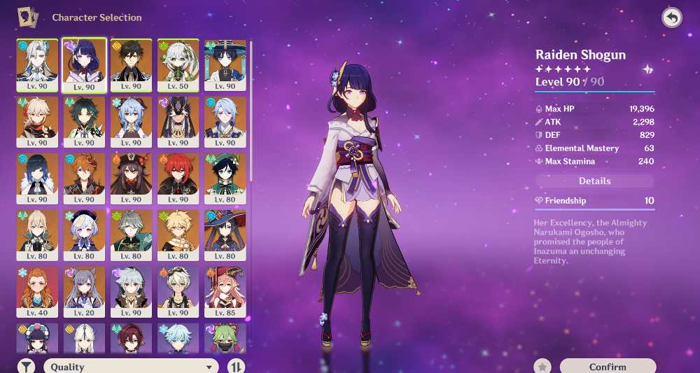⭐️SERVER AMERICA (NOT ASIA) AR 60⭐️ Raiden Shogun C1 + Hu Tao C1 ...
