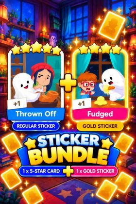Monopoly GO Golden Blitz | 5Star Regular + 4Star Gold Sticker Bundle