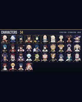 🌍 Europe ⭐ AR 48 🔥 6 Five-Star Characters ⚔️ 2 Five-Star Weapons 👥 34 Characters 🏆 Abyss - 💎 Furina, Kaedehara Kazuha C1, Kinich, Jean C1, Dehya, Tighnari ⚔️ Fang of the Mountain King, Freedom-Sworn m9651081582