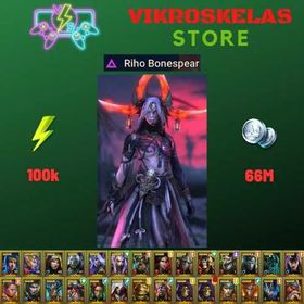 Starter acc with Riho : 100k energy / 66 mln coins / Altan, Ultan, Arix, Ninja + 22 Login Legendaries / Seer, Aniri