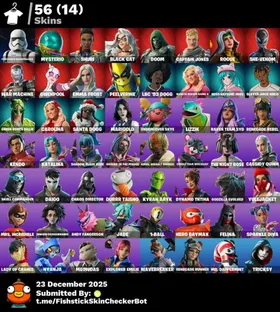 [PC/PSN/XBOX] 56 Skins | Stormtrooper | Mysterio | Shuri | Doom | Rogue | Gwenpool | 250 VB | FN12