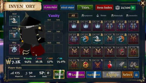 💰🔥 NEGOTIABLE CLEAN !!《DUNGEON LOOTR》 MAX LEVEL | SINISTER TRIGGER (RUIN) | 16K+ DMG | 7K+ GEAR SCORE | STACKED ITEMS