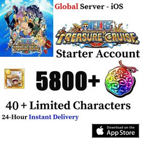 [Global] ios/Only] [5800+ Diamond/Rainbow]+G5 luffy 丨Randomly limited heroes 40+ | Account Level 1-5 / [Instant Shipping]