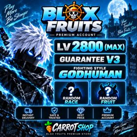 Blox Fruits Account | 6 Fighting Styles | Random Fruit | Random Race | Guaranteed Race V3
