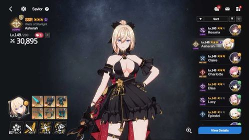 [ GLOBAL - LV 55 ] ASHERAH WALTZ LB 3 + BUNNY CLAIRE LB 3 + BUNNY CHARLOTTE LB 3 + ROSARIA LB 2 + ELISA LB 2 + LACY LB 1 + CARNELIA +  LYN + LUNA SUMMER + TYRIA