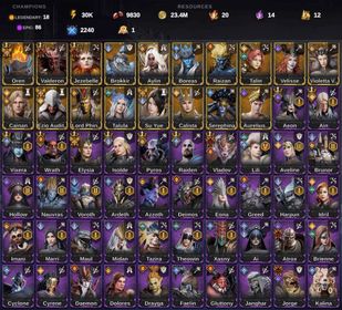Valderon ✨Oren ✨Jezebelle ✨Sun Wukong ✨10.9k Gems/15Lords/21Legend/87Epic/31.6k EN ✨Brokkir ✨Talin ✨Boreas ✨Raizan ✨Velisse ✨Aylin ✨Ai