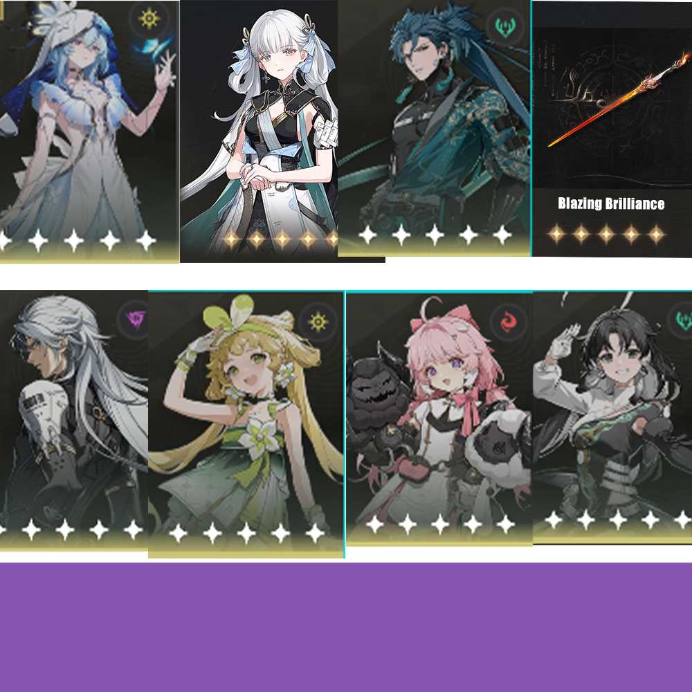 AsiaShorekeeper+Jinhsi+Jiyan+weapon+Verina+Calcharo+Jianxin+Encore