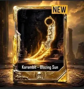 Karambit - Blazing Sun Card💥Instant Delivery💥Via UID💥100% Safe & Legit💥
