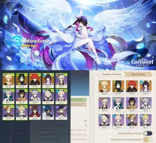 [asia] Ar10 | Aether | Columbina + Diluc + Tighnari + Random 4 stars | username & birthday unset | Low Explore | F2p | fast delivery