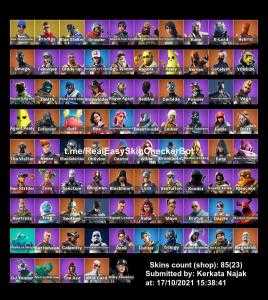 85 skins mail changable account