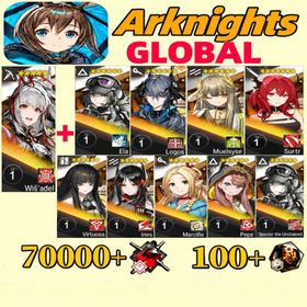Global EN|70000+ synthetic jade+100+ origin stone or Single number 170 draws+Wiš'adel+Ela or Logos or Muelsyse or Surtr or Virtuosa or Ines or Marcille or Pepe or Specter the Unchained One of them/Some chapters passed [Android/IOS] Arknights