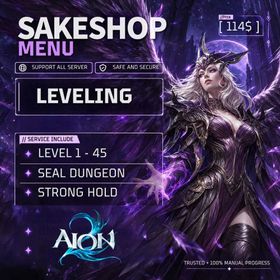 GLOBAL - LEVEL UP CHARACTER 1-45 + SEALED DUNGEON + STRONGHOLD | Aion 2