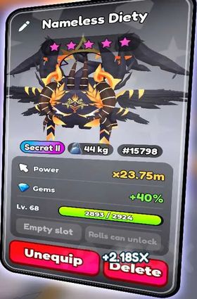 Nameless Deity | Secret II | Gems 40% | Tap Simulator Reborn