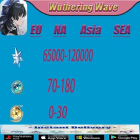 [EU]Wuthering Wave| 88K+Astrite|130-200+Lustrous|35-50+Radiant|Microsoft Mailbox, safe and stable