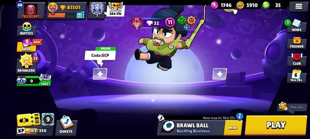 106 Brawlers-81500 Trophies-350 Skin-Solar Fame-Instant Delivery