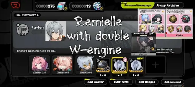 Asia (M) IK13 | Remielle + Sign Engine x2, Zhao, Soldier 11 Sign | Jane Doe Costume | All unset
