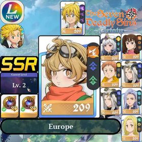 Lv2 [EU] Europe | Daisy + Random1~5SSRs + Meliodas |Regular SSR Hero Selection Ticket x2 |Starter account