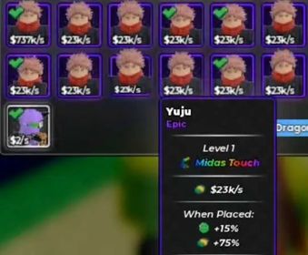 6 Unit Quirks 75% Income | Anime Dice