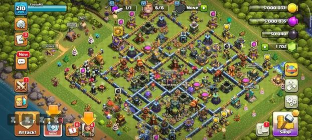 P-229   Town Hall 17 semi max|| heros 73-83-55-50-28|| almost max defence ||name change available ||xp 210|| 6 builders