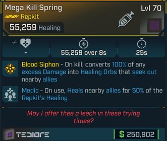 ⭐[META ROLL] L70 KILL SPRING (MEDIC) - SEE IMAGES FOR STATS⭐