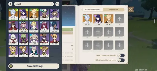 [Asia] AR 21 | Male | Odette, Raiden Shogun | Starter | All Unset | Auto Delivery