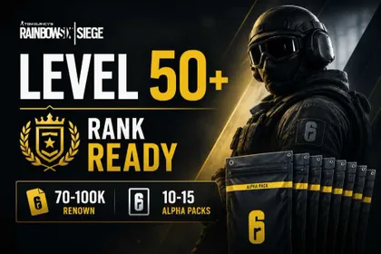 🧑‍💻 PC / STEAM / XBOX 🎖️ Ranked Ready Level 50 💵 70K -100K Renowns 🥷 10-15 Operators 🗂️ 10-15 Alpha Packs 🏎️ Instant Delivery