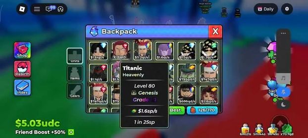 Money Maker | 1,6sp/s unit | Traits Genesis | Upgrade  Ω | Anime Dice
