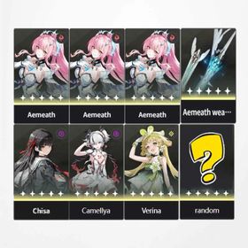 Asia|LV8|Aemeath+Aemeath+Aemeath+Aemeath Weapon+Chisa+Camellya+Verina+random 0-3 Five-star character|The novice pool is not used