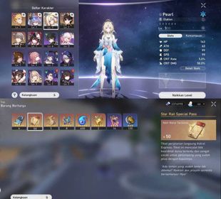 [Asia] | TL 4 | 50 Special Pass | Pearl+Silverwolf LV999+DanhengPT+Sparkle+Gilgamesh | Unset All | 2 Golden Companions  | Fast Delivery