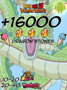 [+16000][PROMOTION LIMITED ]Dragon Ball Z Dokkan Battle GLOBAL [ANDROID] INSTANT DELIVERY