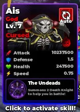Roll Anime to Fight | Ais Lv. 7 Cursed | Trait Cursed| Best Support