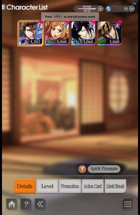 Global lv1 | 4 SSR Aizen + Orihime inoue + Byakya kuchiki + Renji abrai