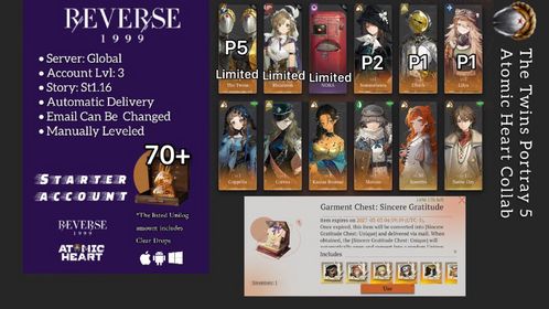 Global | Lv.3 | 6 ☆: P5 The Twins+Rhiannon+P2 Semmelweis+P1 Ulrich+Corvus+4x6☆+70 Unilog | +Selector 6☆  | ST1.16 | #rv023