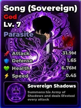👑 Roll Anime to Fight! | Song (Sovereign) Lv.7 Parasite | Trait Viking 👑