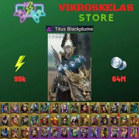 Starter acc with Titus : 99k energy / 64 mln coins / Jingwon, Tyrant Ixlimor, Arix, Ninja + 22 Login Legendaries / Geomancer
