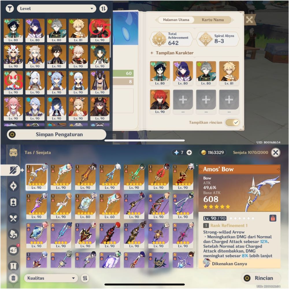 Genshin Impact End Game Account