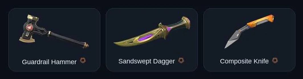 🔷Discount🔷 Sandswept Dagger / Composite Knife / Guardrail Hammer 🔷 Oni Vandal 🔷, Sale, Bronze 2, Agents: 23, Skins: 54