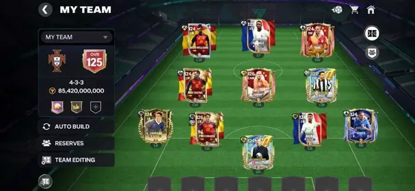Gg 639__125 OVR Team |  120 Mn Coins  || 126 OVR Players ||  7 X 124 OVR Players || Team Value : 85 Bn