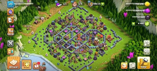 🔷Discount🔷 TH15 MAX 🔷 4483 GEMS 🔷 10X EQUIPMENT 🔷 HEROES 78-87-49-52-30-9 🔷 NC YES, 15 TH Main Village