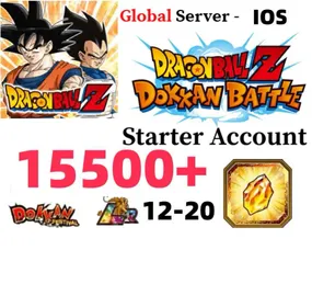 IOS[GLOBAL][INSTANT]15500-16500 Dragon Stones+12-20 LR+12-20 limited role DRAGON BALL Z DOKKAN BATTLE Farmed Starter Account|Dragon Ball Z Dokkan Battle