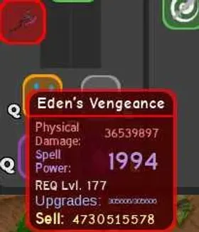 Dungeon Quest Reborn - Eden's Reaper  [ Physical Damage ]