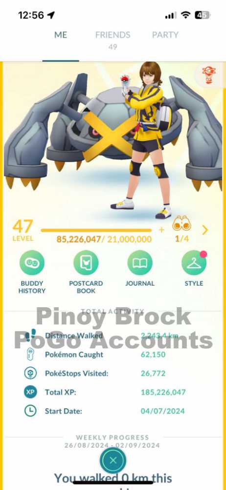 Slaking Level 50 Pokemon Go Account - Unlocked & Trade Ready - LV50 Charge Master PvP