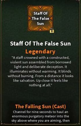Staff Of The False Sun (Legendary Staff) | The Veil