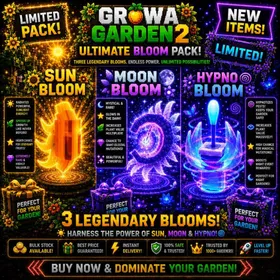 15x ☀️ Sun Bloom 🔥 + 30x 🌀 Hypno Bloom 🌷 + 30x 🌙 Moon Bloom 🌑 | ULTIMATE PACK | Grow a Garden 2 (GAG 2) | 🌈 SUPER ✨ |⚡️Instan Delivery⚡️
