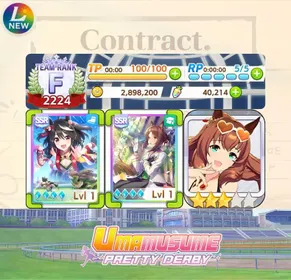 [Lv1] GLOBAL| Kitasan Black MLB + Fine Motion MLB + 1Uma Maruzensky +40100Carats +1~3Uma SSR +5SSR Card