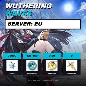 EU | Astrite:76000+ | Radiant Tide:125-160 | Lustrous Tide:9-20 | Microsoft Email/#
