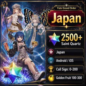 Japan | 2500+ Saint Quartz, Call Sign 0-200, Golden Fruit 100-300, Optional five stars not used | 1 Hour Delivery