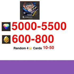 Global|IOS/Only|5000-5500RD|500-700GF|Monkey.D.Kapu|100% Safe Account|