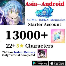 B2 [Asia/Android]13000+Diamonds+22 Random Five Stars+The account contains the hero in the picture+Starter account+Slime Isekai memories