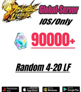 Global//[IOS only] 90000+Chrono Crystal】+Random 4-20LF|Baidan ID | The plot has been completed | DragonBall Legends